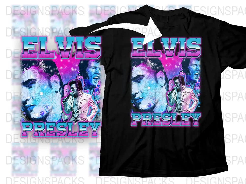 Elvis Presley T-Shirt, Vintage Rock and Roll Star Tee, Retro Music Fan Apparel