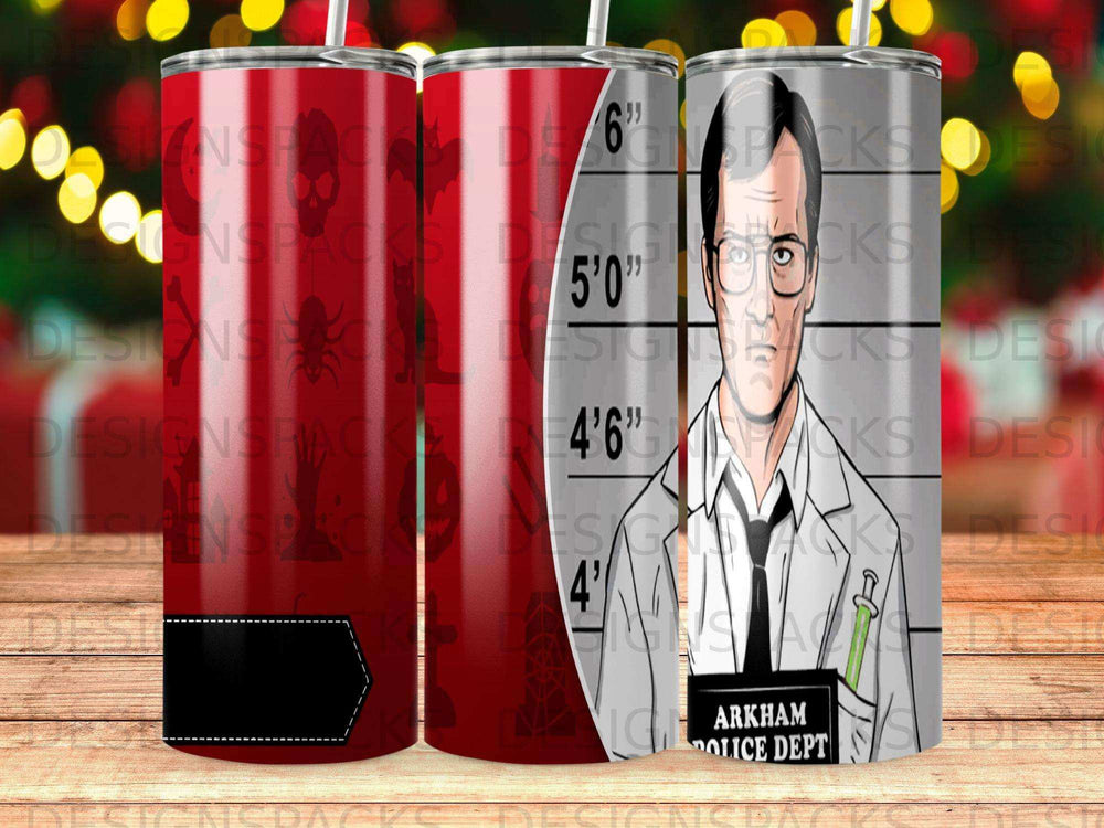 Mugshot of a man with a prison height chart behind him.