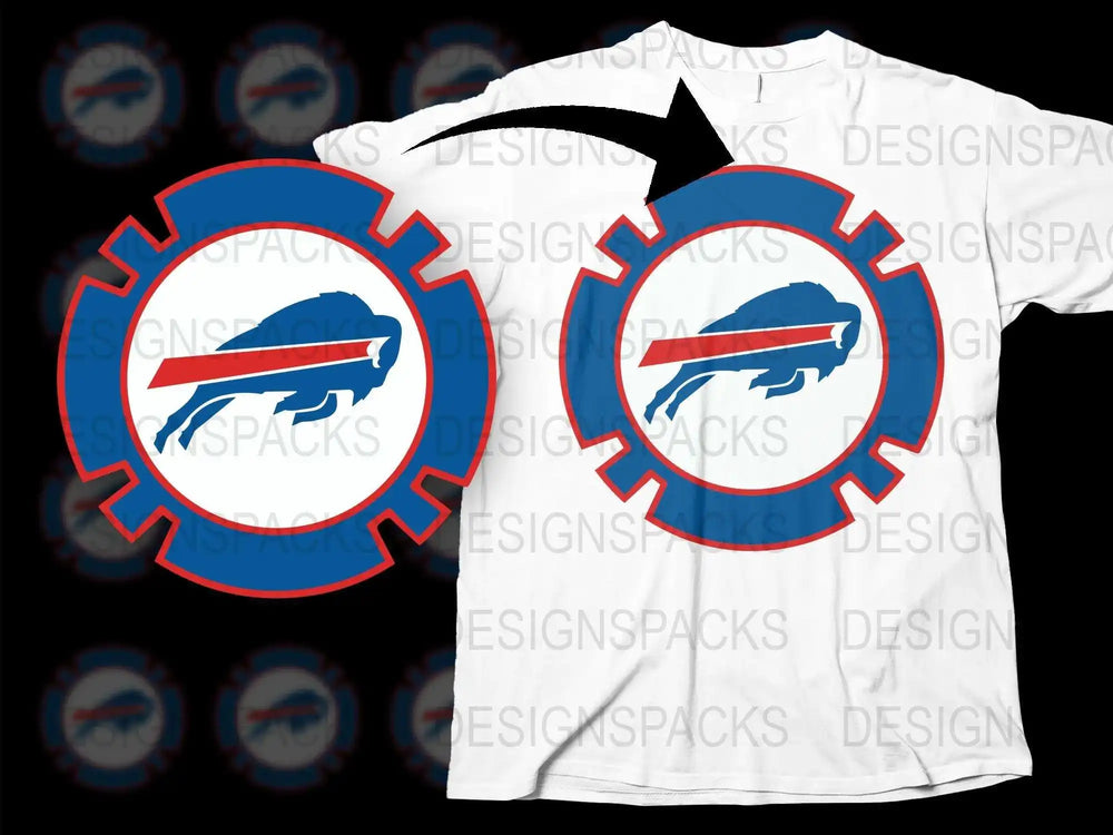Buffalo Inspired Graphic T-Shirt, Retro Sports Team Logo, Vintage Style Casual Top, Unisex Tee