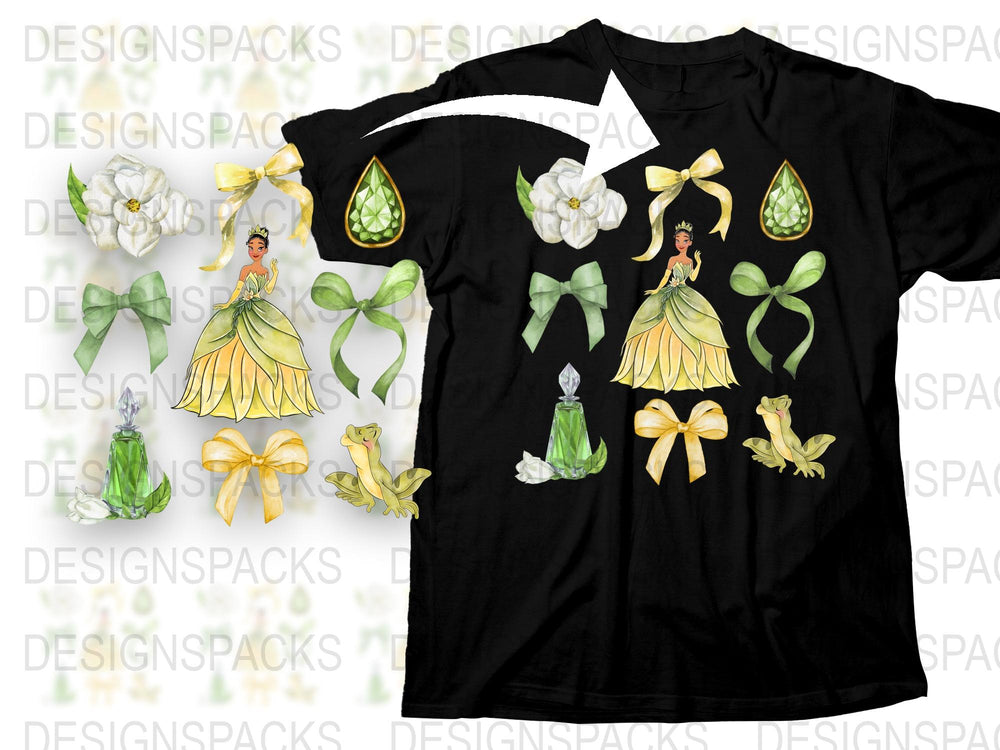 Women's Black T-Shirt with Vintage Fairy and Floral Graphics, Elegant Fairy Tale Top, Fantasy Fashion Clothing