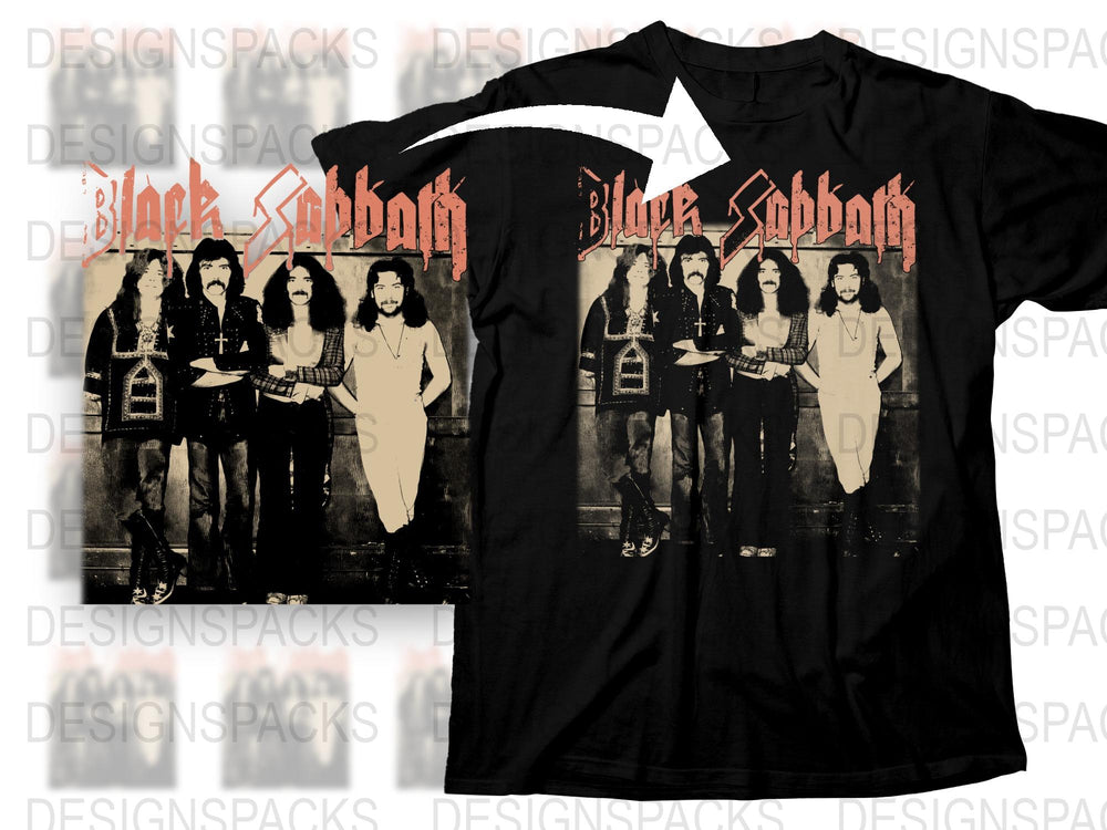 Vintage Black Sabbath Band T-Shirt, Classic Rock Metal Music Tee, Collectible 1970s Concert Shirt