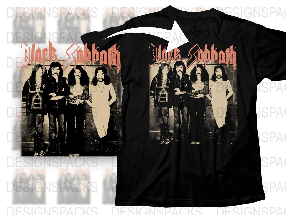 Vintage Black Sabbath Band T-Shirt, Classic Rock Metal Music Tee, Collectible 1970s Concert Shirt