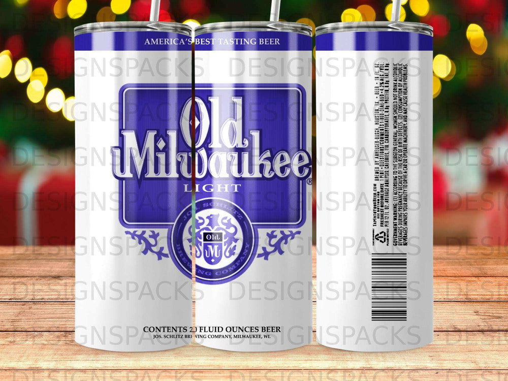 Old Milwaukee Light beer can with branding and government warning.