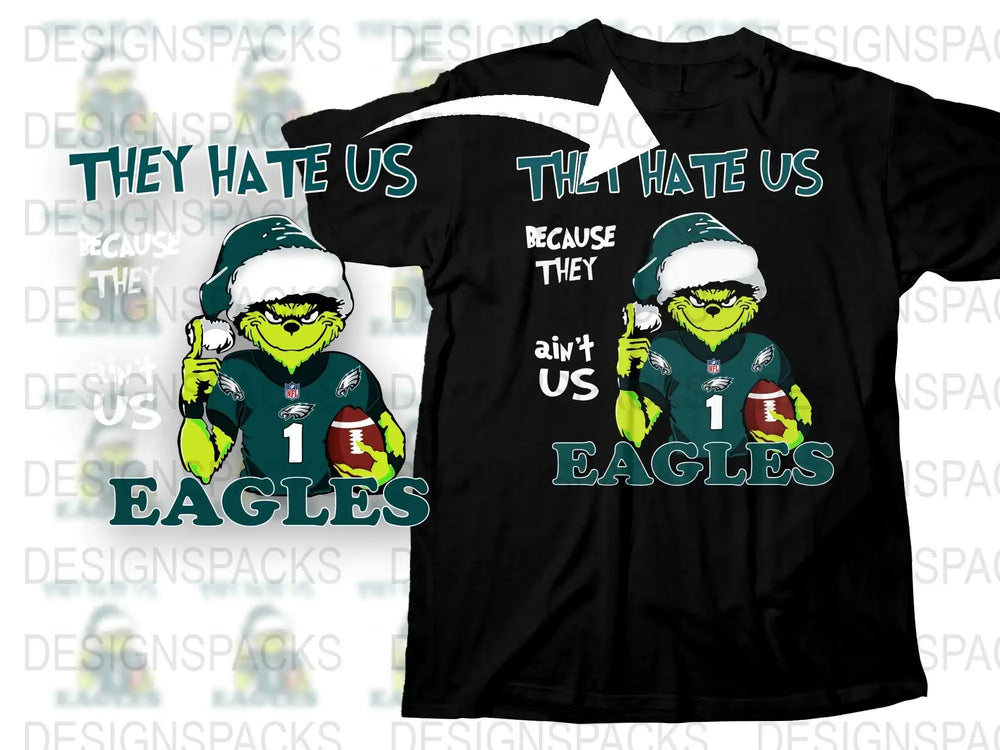 Eagles Fan T-Shirt, Funny Cartoon Eagle Football Player Design, Sports Team Apparel, Tailgate Party Wear