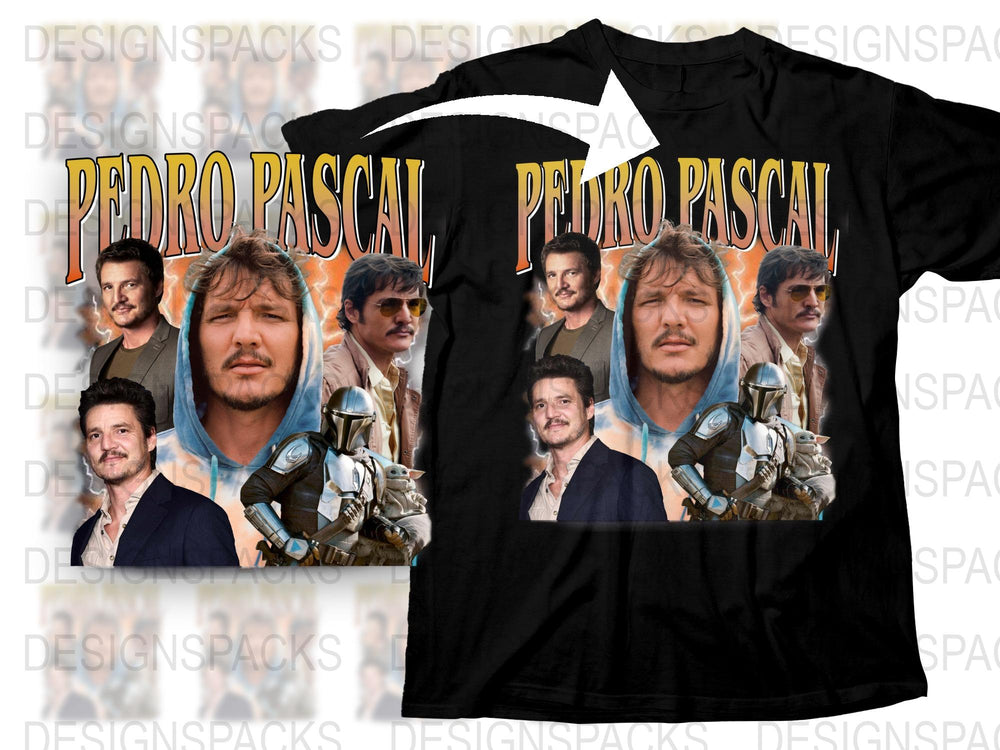 Pedro Pascal Fan T-Shirt, Pop Culture Tees, Celebrity Actor Graphic Shirt, Unisex Fashion Tops