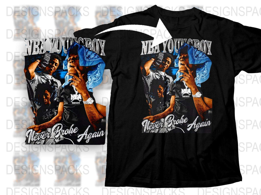 NBA YoungBoy Never Broke Again Fan T-Shirt, Hip Hop Music Merch, Black Graphic Tee, Streetwear Style, Unisex Fashion Shirt