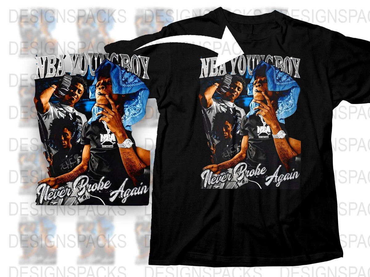 NBA YoungBoy Never Broke Again Fan T-Shirt, Hip Hop Music Merch, Black Graphic Tee, Streetwear Style, Unisex Fashion Shirt