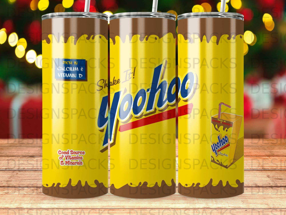 Yoohoo chocolate drink, rich in calcium and vitamin D.