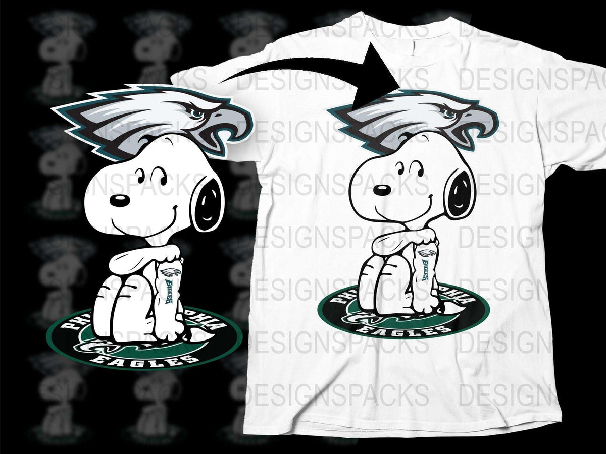 Cartoon Dog Sports Mascot T-Shirt, White Graphic Tee, Boys Casual Wear, Kids Sports Apparel, Eagles Team Shirt