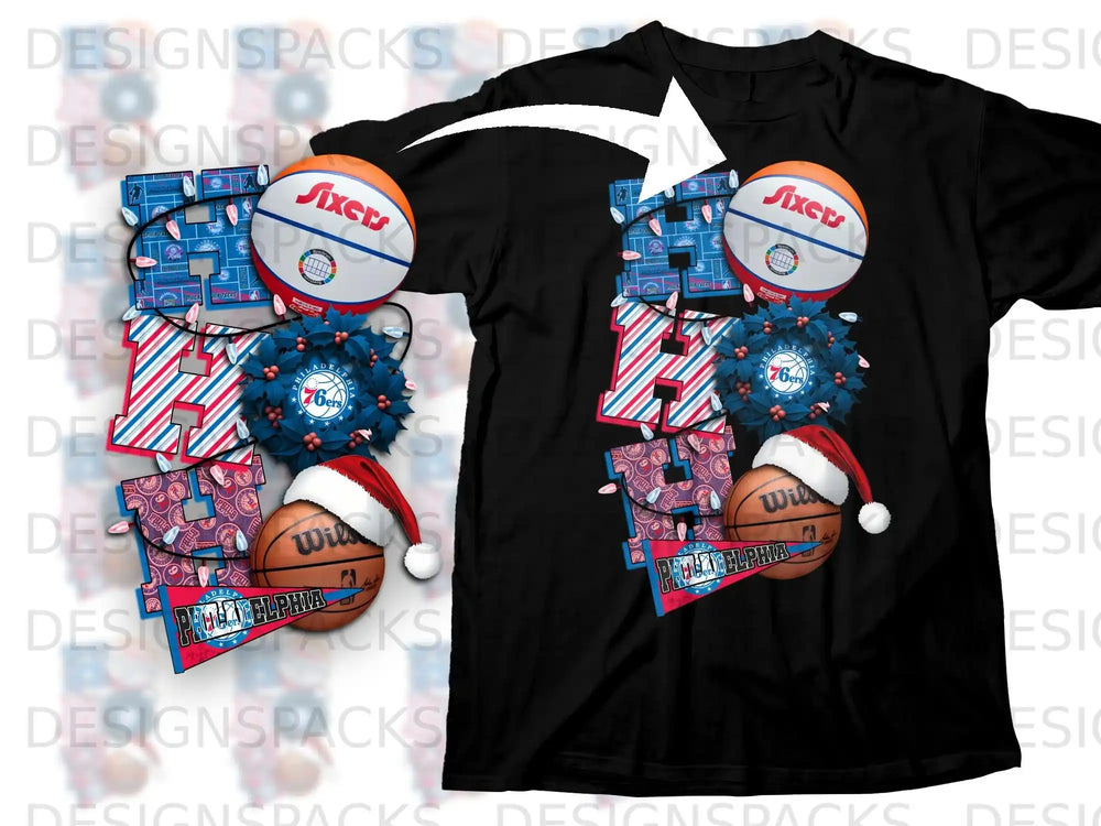 Philadelphia 76ers Basketball Christmas Theme Shirt