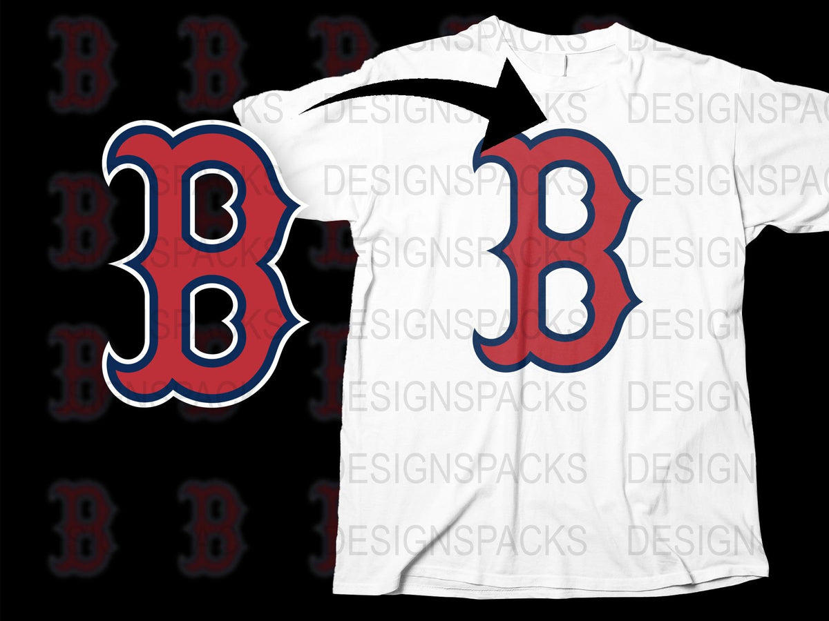 Boston Baseball Team Logo T-Shirt, Red and Blue Sports Fan Apparel, Casual Wear Cotton Tee