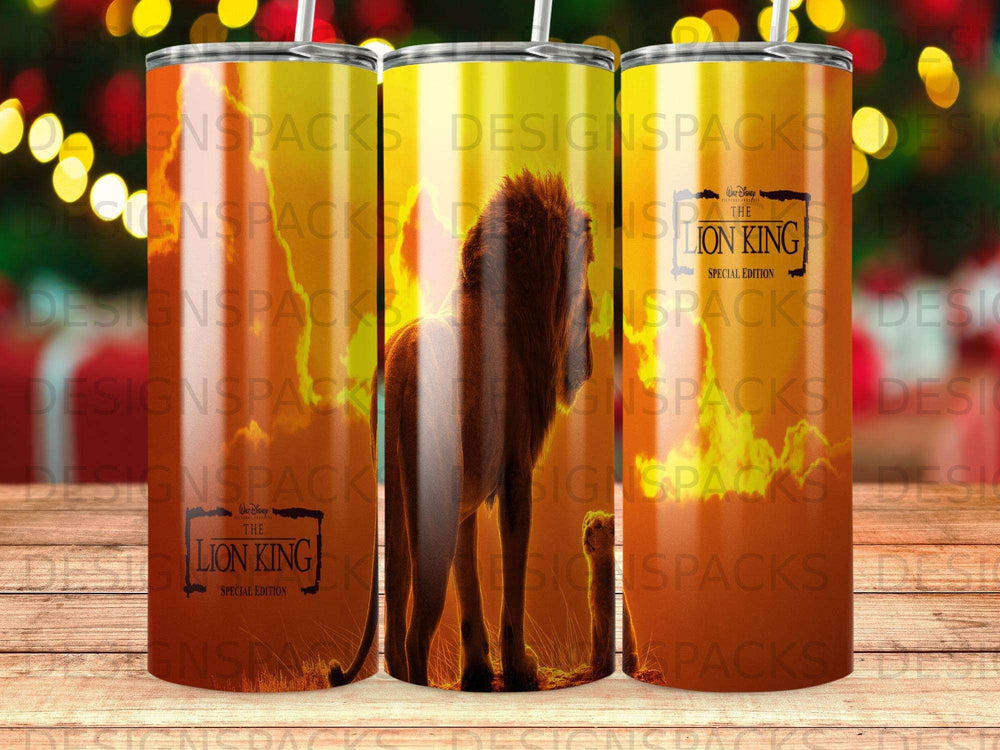 The Lion King Special Edition tumbler with Simba and text.