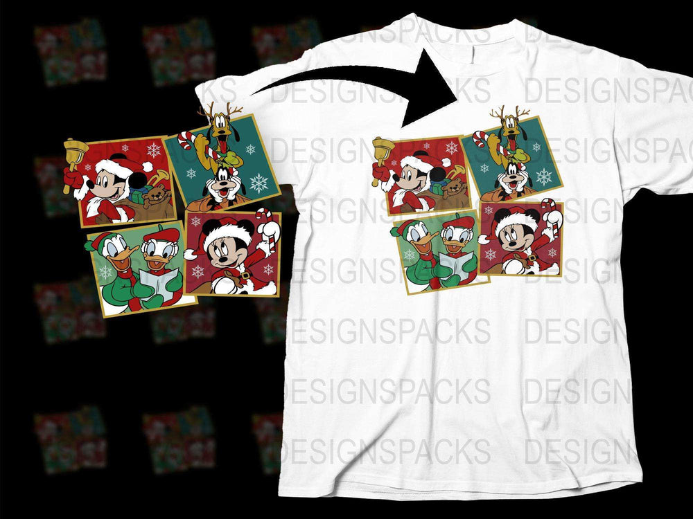 Disney Christmas T-Shirt, Mickey Mouse Holiday Tee, Kids and Adults Festive Apparel