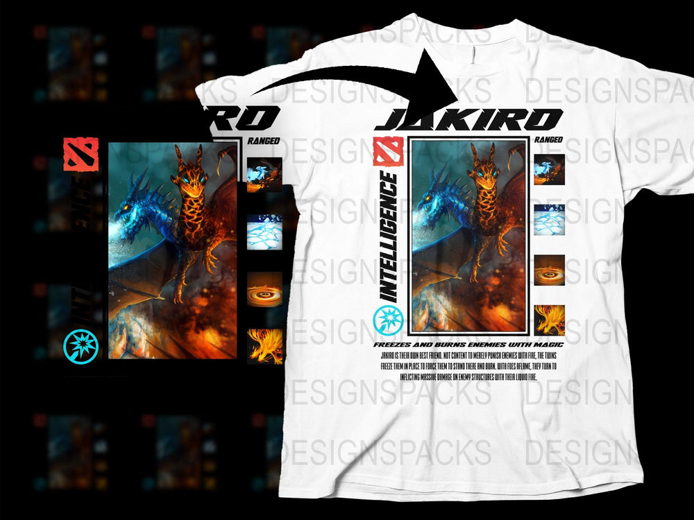 Designer White T-Shirt, JAIRO Tech Fire Design, Cool Graphic Tee, Unique Men's Fashion, Stylish Casual Wear