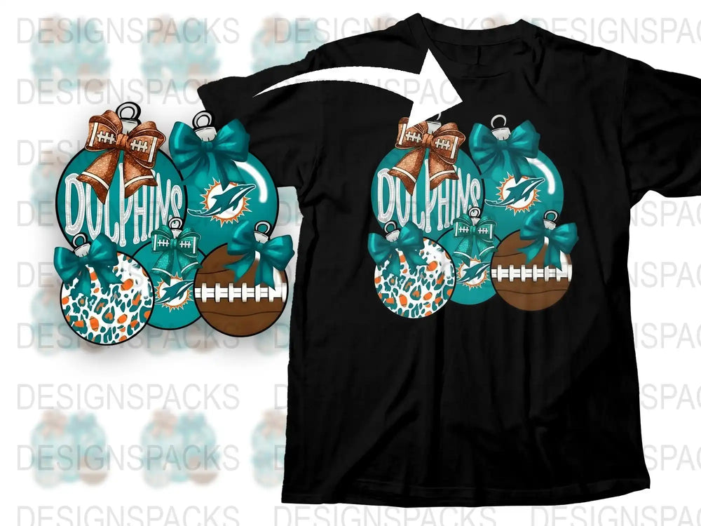 Miami Dolphins Inspired T-Shirt, Football Team Logo Graphic Tee, Sports Fan Apparel, Customizable Colors