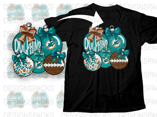 Miami Dolphins Inspired T-Shirt, Football Team Logo Graphic Tee, Sports Fan Apparel, Customizable Colors
