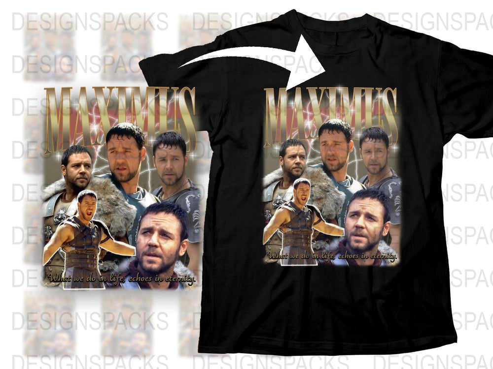 Gladiator Movie T-Shirt, Russell Crowe, Maximus Graphic Tee, Vintage Film Shirt, Fan Gift Idea