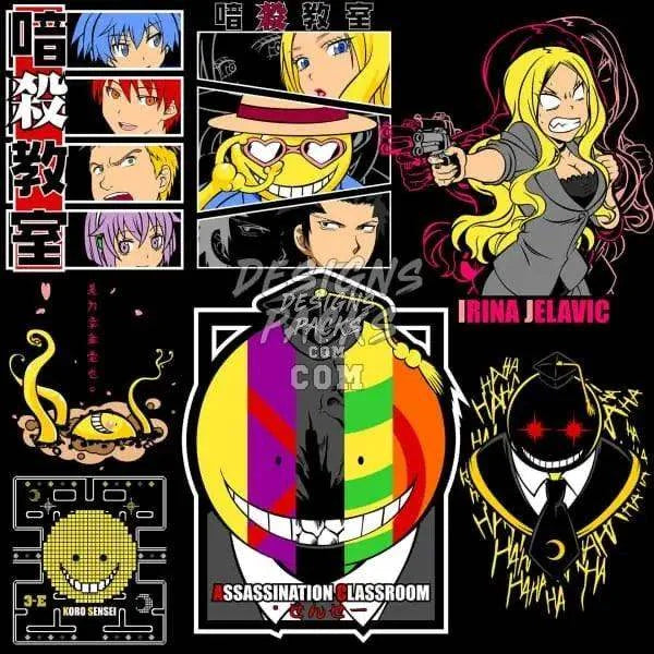 7 Assassination Classroom Designs Bundle PNG + AI