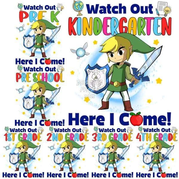 7 Back to School Gaming Kids Designs Bundle PNG