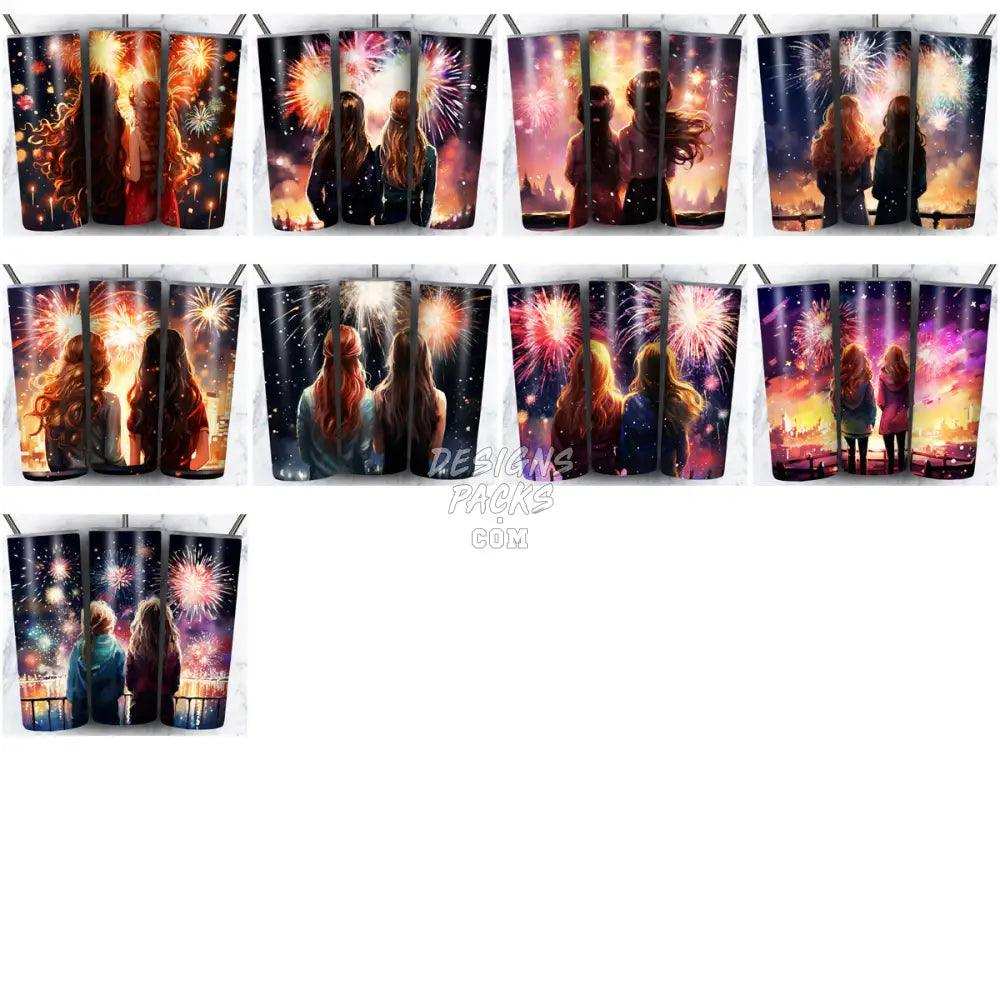 70 New Year Fireworks Tumbler Wrap Bundle Jpg