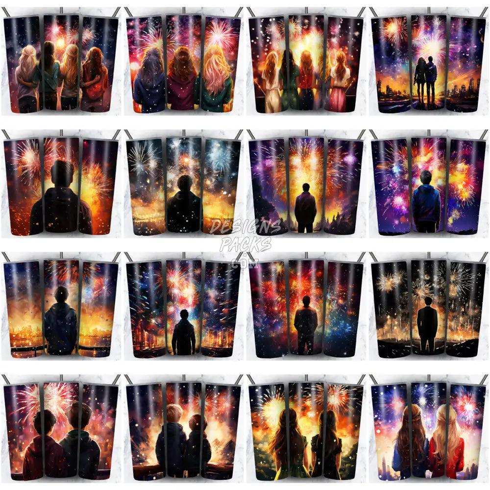 70 New Year Fireworks Tumbler Wrap Bundle Jpg