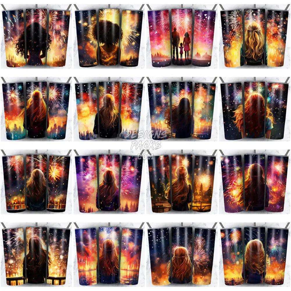 70 New Year Fireworks Tumbler Wrap Bundle Jpg