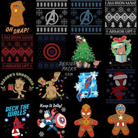 Load image into Gallery viewer, 70 Superheroes Christmas Cartoon Designs Bundle Png

