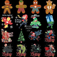 Load image into Gallery viewer, 70 Superheroes Christmas Cartoon Designs Bundle Png
