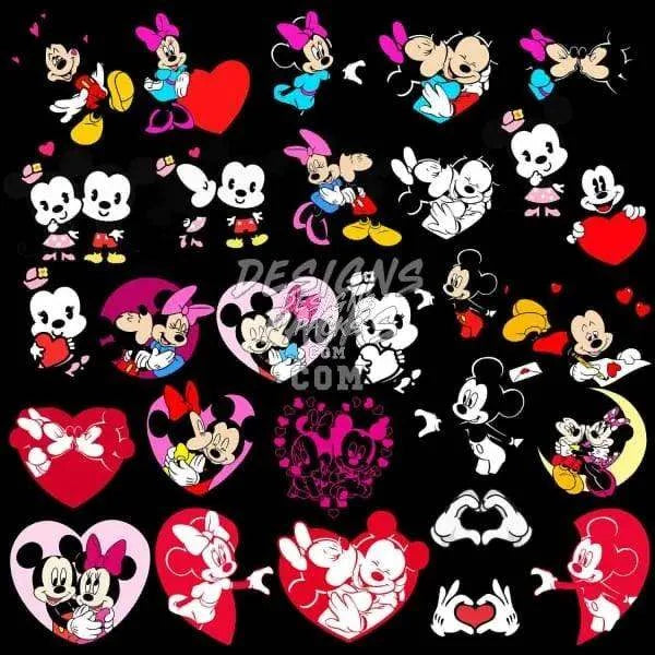 70 SVG Valentine's Day Cartoon Designs Bundle PNG