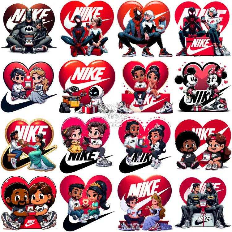 70 Valentine’s Day Cartoon Couples Designs Bundle Png