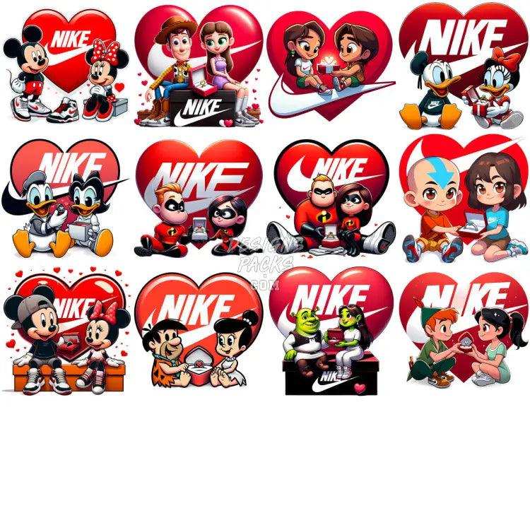 70 Valentine’s Day Cartoon Couples Designs Bundle Png