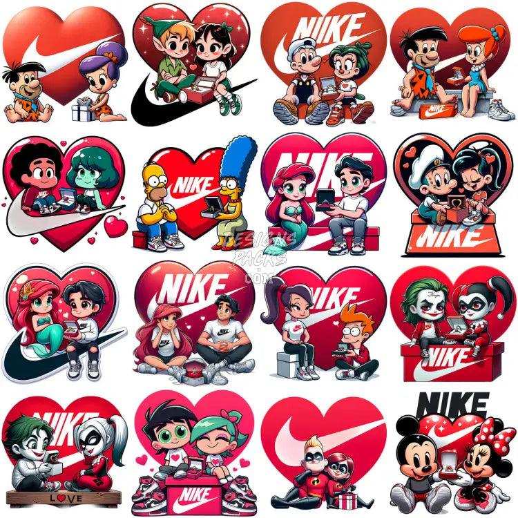 70 Valentine’s Day Cartoon Couples Designs Bundle Png