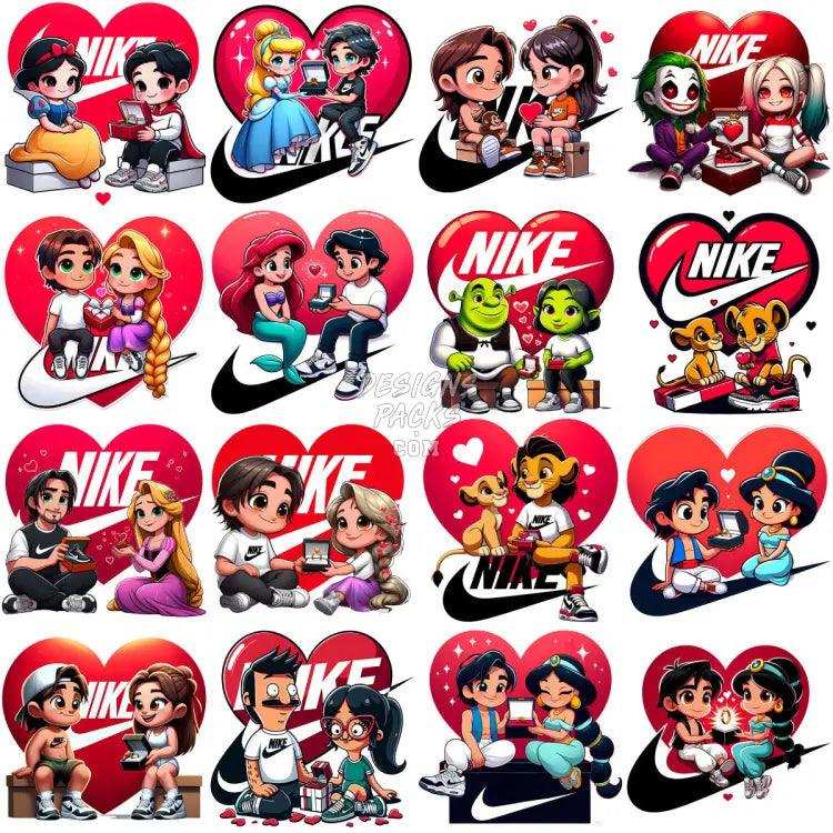 70 Valentine’s Day Cartoon Couples Designs Bundle Png