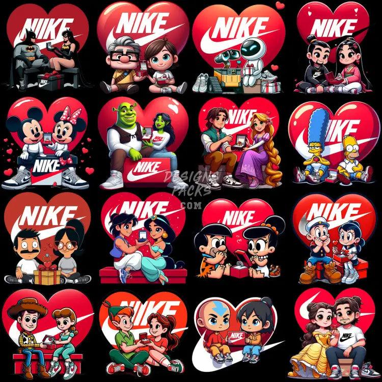 70 Valentine’s Day Cartoon Couples Designs Bundle Png