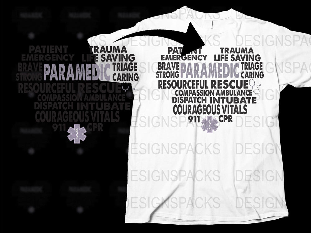 Paramedic T-Shirt, EMS Trauma Response, CPR Training, Emergency Medical Tee, Rescue Apparel