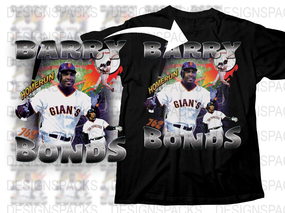 Barry Bonds Graphic T-Shirt, Vintage Sports Tee, Giants Baseball, Home Run King Design, Collector's Item