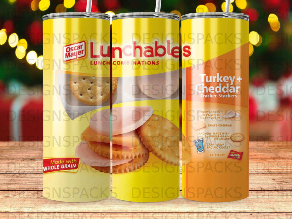 Lunchables Turkey & Cheddar Cracker Stackers with Capri Sun and Skittles.