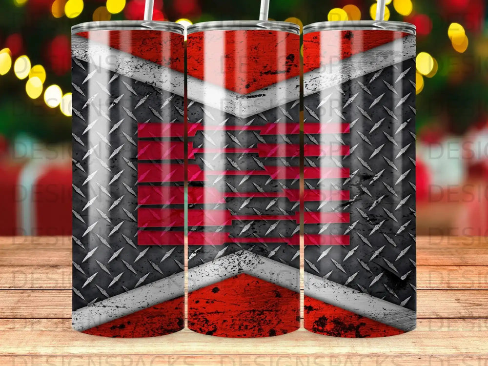 Red White Chevron Diamond Plate Grunge Pattern product type