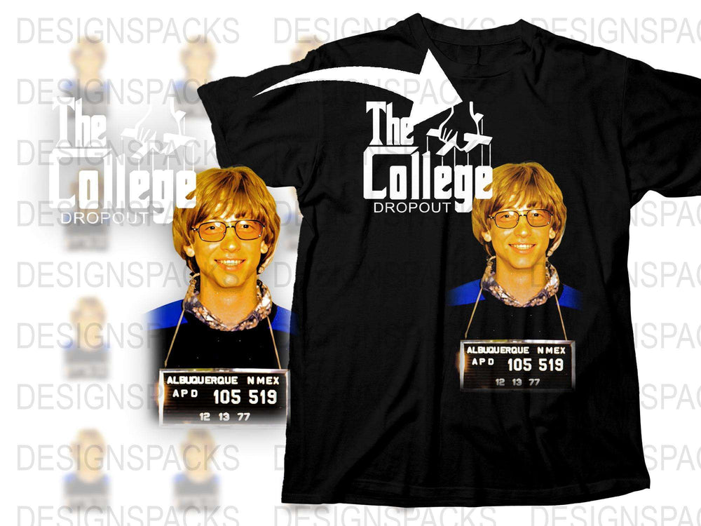 Vintage Inspired College Dropout Graphic T-Shirt, Classic Album Art Tee, Hip Hop Merch, Casual Streetwear Shirt