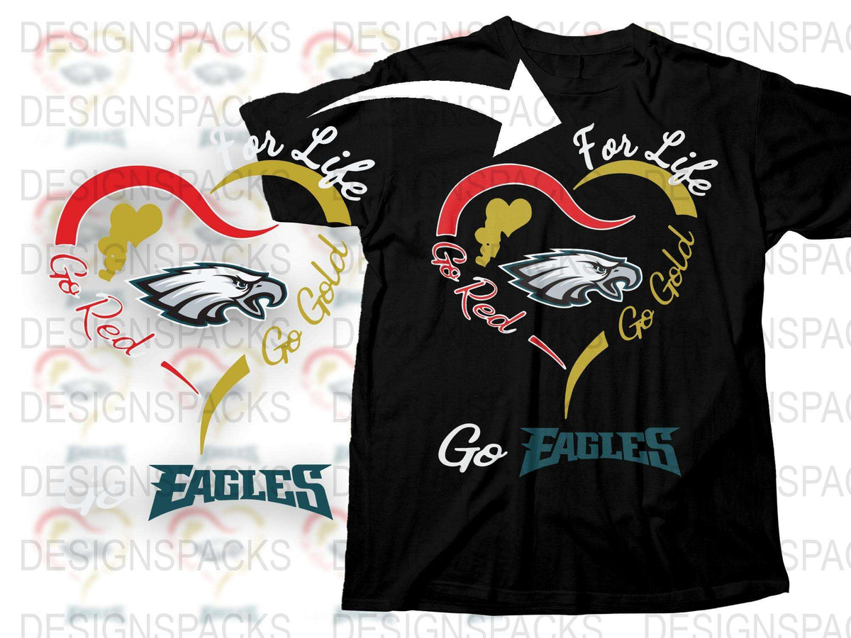 Eagles Themed T-Shirt, Bold Graphic Tee, Team Spirit, Casual Sports Apparel