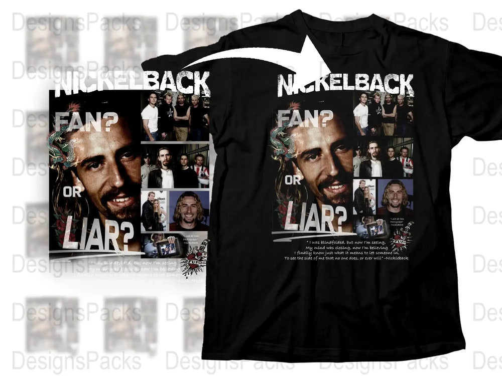 Nickelback Fan or Liar T-Shirt, Vintage Band Tee, Rock Music Fan Apparel, Unique Gift Idea