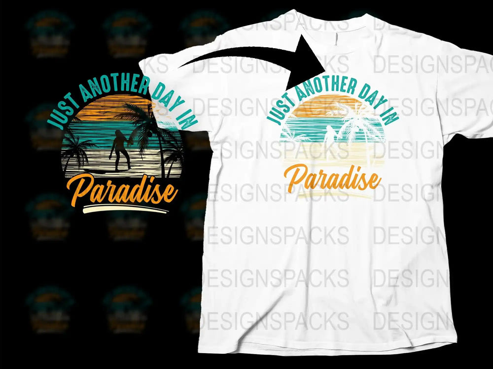 Tropical Paradise T-Shirt, Sunset Beach Graphic Tee, Unisex Summer Vacation Shirt