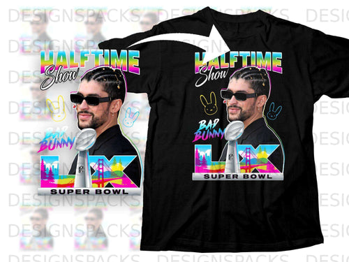 Halftime Show Bad Bunny LIX Super Bowl Design Shirt