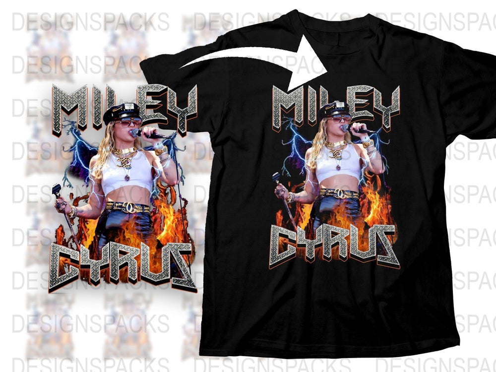 Miley Cyrus Inspired Graphic T-Shirt, Vintage Concert Tee, Retro Music Apparel, Pop Culture Fashion, Fan Gift Idea