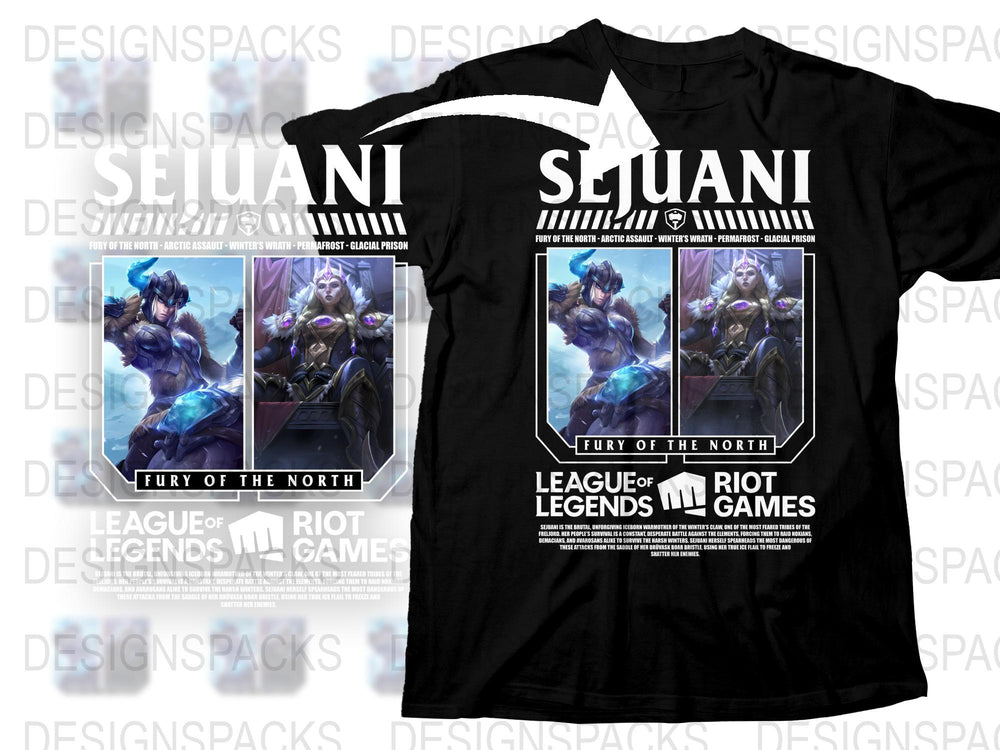 League of Legends Sejuani T-Shirt, Fury of the North Graphic Tee, Riot Games Merchandise, Gamer Clothing Gift