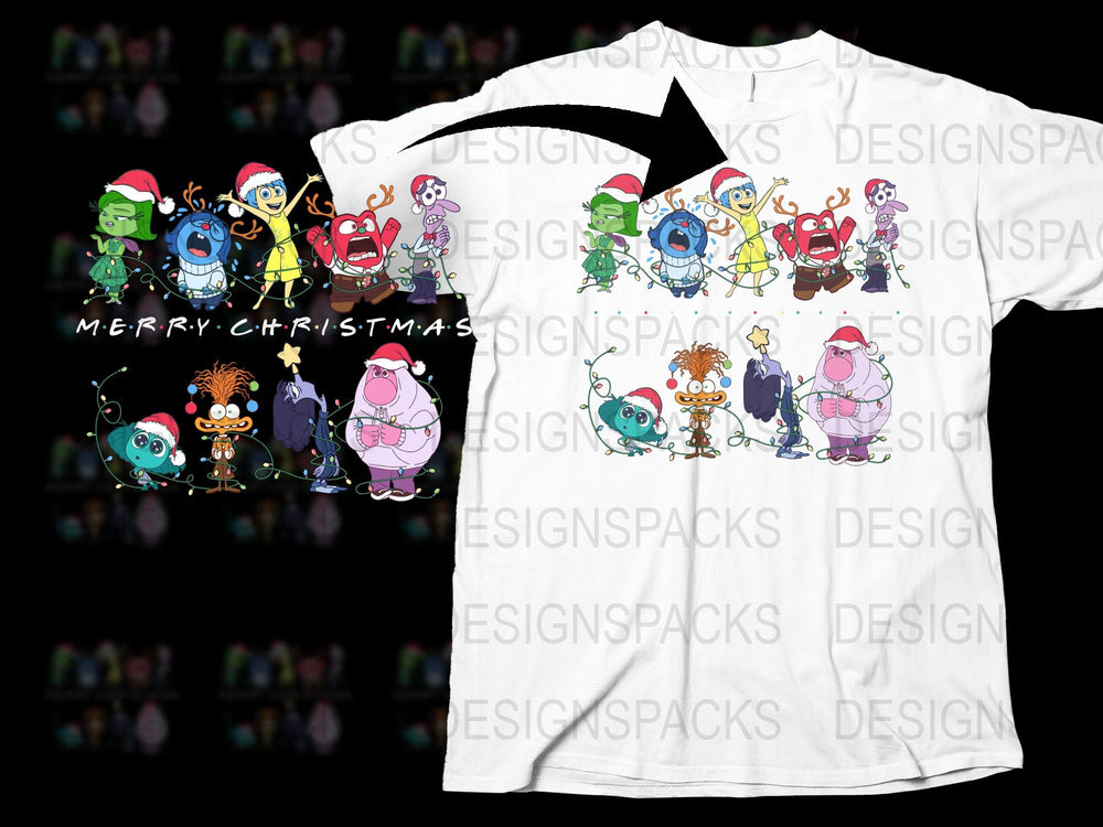 Fun Holiday Monsters T-Shirt, Colorful Christmas Creatures, Kids and Adults Festive Apparel