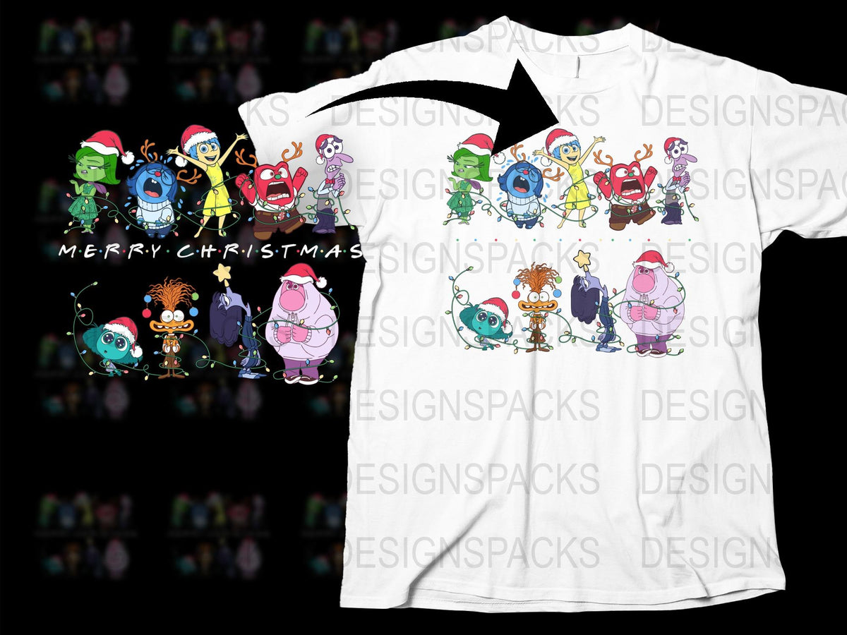 Fun Holiday Monsters T-Shirt, Colorful Christmas Creatures, Kids and Adults Festive Apparel