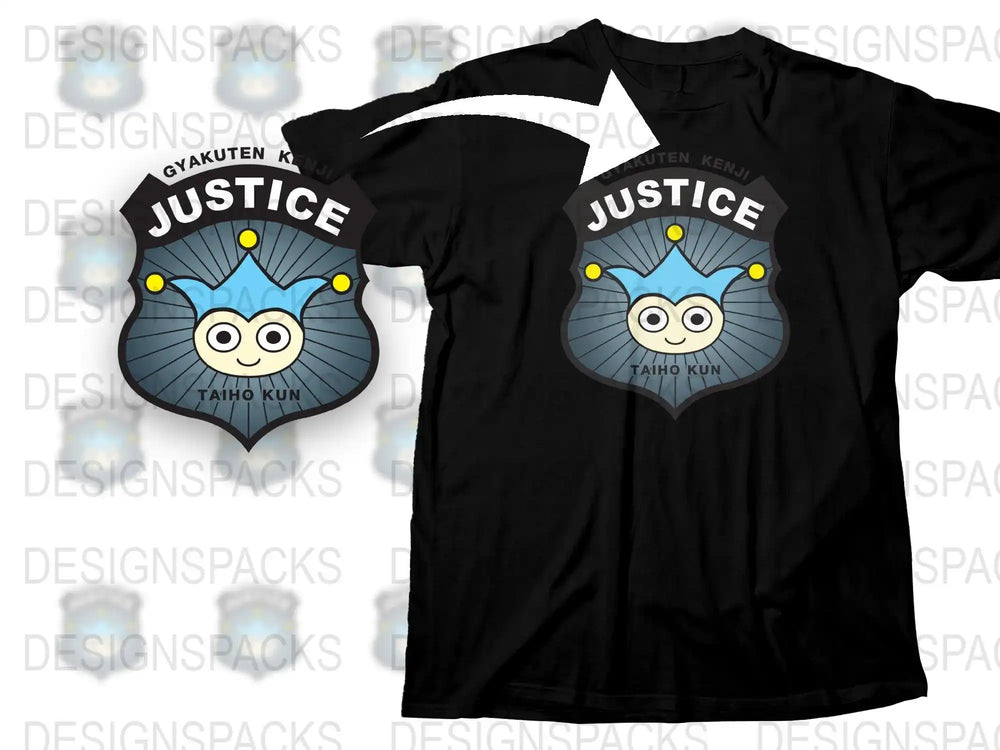 Cute Owl T-Shirt, Japanese Style Cartoon, Gyakuten Kenji Logo, Black Tee, Unisex Graphic Shirt, Anime Apparel, Unique Gift Idea