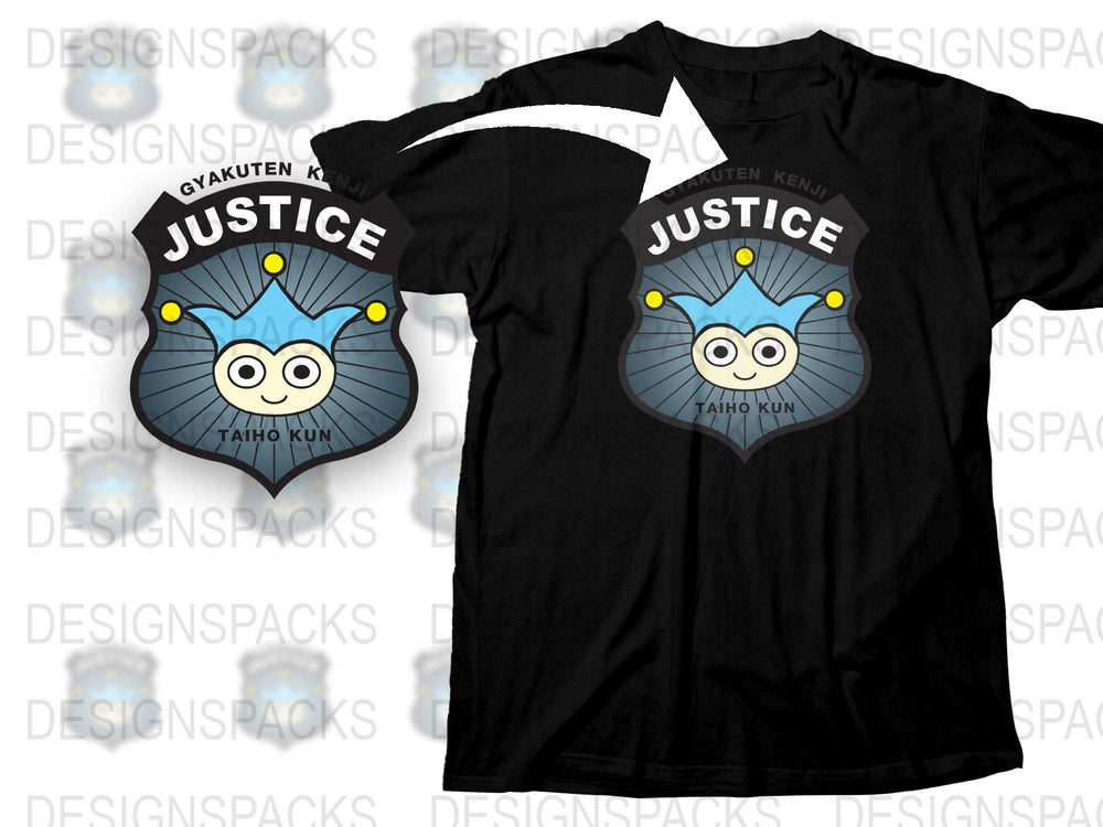 Cute Owl T-Shirt, Japanese Style Cartoon, Gyakuten Kenji Logo, Black Tee, Unisex Graphic Shirt, Anime Apparel, Unique Gift Idea