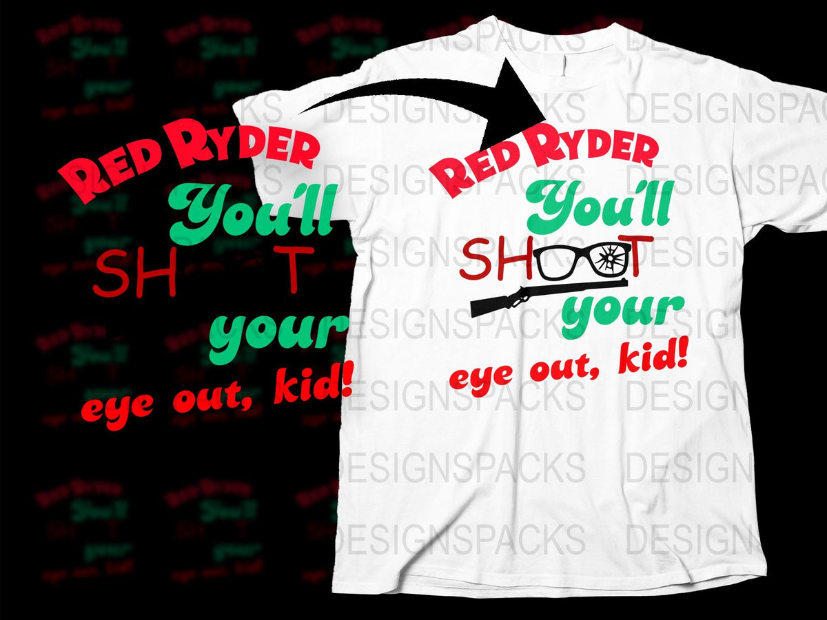 Red Ryder Quote T-Shirt, Funny Christmas Movie Tee, White Cotton Unisex Top
